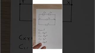 Capacità Totale di Quattro Condensatori in Serie e Parallelo shorts [upl. by Peddada524]