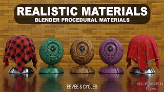 Procedural Realistic Materials  Material Addon [upl. by Steffy39]