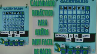 Calendario didáctico para niños muy facil de hacer [upl. by Merrill]