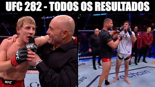 UFC 282  TODOS OS RESULTADOS  UFC BLACHOWICZ VS ANKALAEV [upl. by Aible]