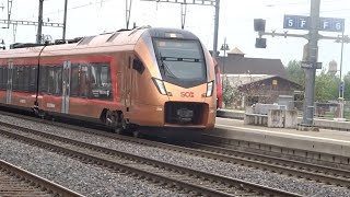 Abfahrt des IR 35 nach Chur am Bahnhof Pfäffikon SZ [upl. by Chiaki]