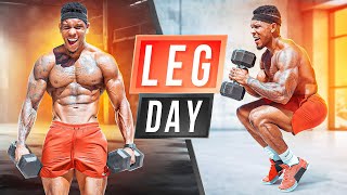 COMPLETE 45 MIN LEG DAY WORKOUTBODY WEIGHT  DUMBBELLS [upl. by Gayleen]