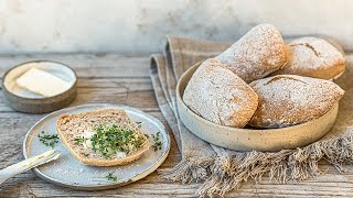 Backen mit Christina Schnelle DinkelRoggenWeckerl [upl. by Aivitnahs]