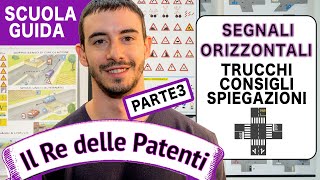 SEGNALI ORIZZONTALI pt 3 ESEMPI  IL RE DELLE PATENTI  PATENTE B [upl. by Cutlerr]