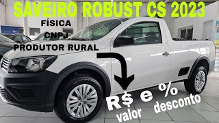 VW SAVEIRO ROBUST CS 2023  Avaliação e Preços [upl. by Haneeja]