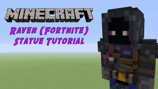 Minecraft Tutorial Raven Fortnite Battle Royale Statue [upl. by Ydda87]