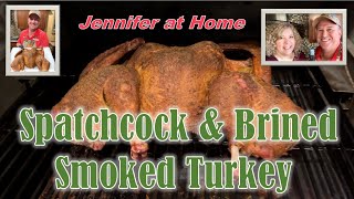 SPATCHCOCK BRINED amp SMOKED TURKEY Traeger Ironwood 650 pellet Smoker Grill Delicious and Juicy [upl. by Macrae381]