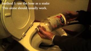 5 Ways To Unclog Toilet Using A Garden Hose [upl. by Sweyn]