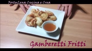 Gamberetti fritti Ricetta Fried Shrimp Recipe [upl. by Carrew]