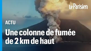 Sicile  alerte rouge sur lîle du Stromboli après une impressionnante éruption du volcan [upl. by Gary]