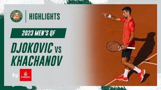 Djokovic vs Khachanov Quarterfinal Highlights  RolandGarros 2023 [upl. by Esilehs]