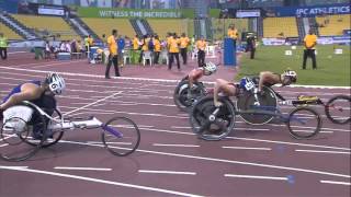 Womens 100m T52  final  2015 IPC Athletics World Championships Doha [upl. by Alfred]