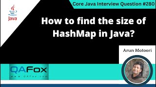 How to find the size of HashMap in Java Core Java Interview Question 280 [upl. by Assirram]