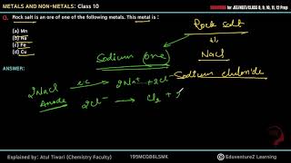 Rock salt is an ore of one of the following metals This metal is a Mn b Na c Fe d Cu [upl. by Nnaitsirhc]
