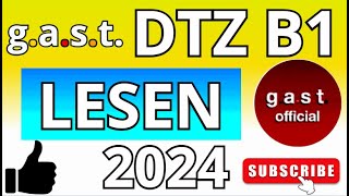 Lesen 2024 B1 Prüfung Übungssatz  gast DTZ 2024 TEST [upl. by Nylekcaj]