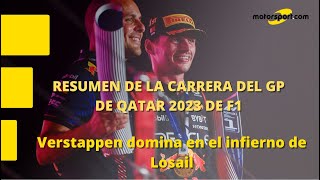 RESUMEN de la CARRERA del GP de QATAR 2023 de F1 en LOSAIL [upl. by Crane]