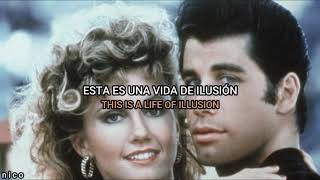 Frankie Valli  Grease Lyrics EspañolIngles [upl. by Arodnap]