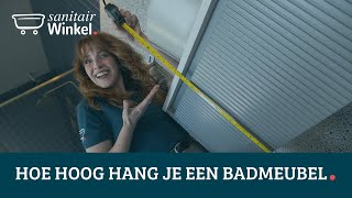 Badkamermeubel ophangen  Wat is de ideale hoogte [upl. by Arit]