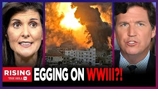 Tucker Carlson DESTROYS Hawks Nikki Haley Lindsey Graham After They Call For WAR In ME Rising [upl. by Adnarb]