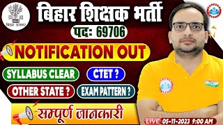 Bihar Teacher Vacancy 2023 Notification Out Bpsc Tre 20 Syllabus Exam Pattern Info by Ankit Sir [upl. by Akinot]