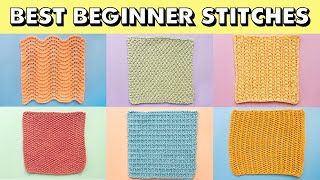 BEST KNIT STITCH PATTERNS for Beginners [upl. by Ayouqat889]