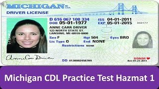 Michigan CDL Practice Test Hazmat 1 [upl. by Rosmunda66]