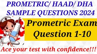 PROMETRICHAADDHAMOH SAMPLE QUESTIONS AND ANSWER IN NURSING 2024 ACE YOUR PROMETRIC EXAM NCLEX [upl. by Avat699]