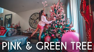 Decorate With Me  Pink and Green Christmas Tree [upl. by Sarson]