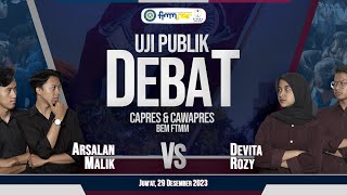 Uji Publik Capres dan Cawapres BEM FTMM UNAIR  Pemira FTMM 2023 [upl. by Lael]