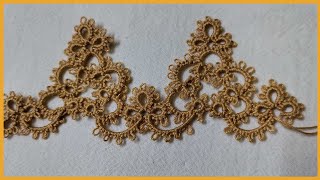 Shuttle Tatting Flower Lace Design [upl. by Nidla]