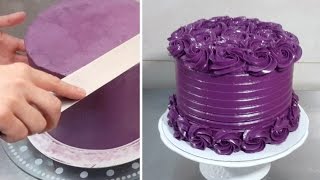 BUTTERCREAM ROSE SWIRL CAKE  Piping Ideas by Cakes StepbyStep [upl. by Quenby803]