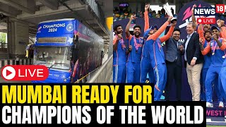 Team India In Mumbai LIVE  Wankhede Stadium Felicitation  Victory Parade Live  RohitVirat  N18L [upl. by Jacobina351]