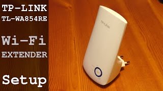 TPLink Wi Fi Extender TLWA854RE 300Mbps unboxing initial setup and configuration [upl. by Ahsotan764]