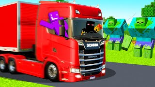 Fizemos Viagem de Caminhão com os Amigos no Minecraft [upl. by Imuyam377]