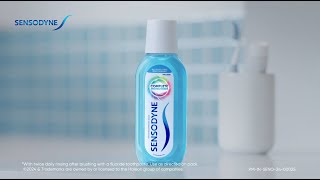 Sensodyne Complete Protection Mouthwash  1 Mouthwash 4 Benefits  Hindi  20 sec [upl. by Akered]