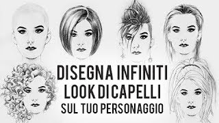 tutorial viso 22 disegna infiniti look di capelli sul volto femminile che hai creato [upl. by Aihtebat788]