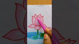 flowers drawing lotusdrawing art 100k views [upl. by Enialahs]