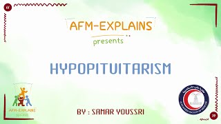 Hypopituitarism Samar Youssri [upl. by Nwahsyt150]