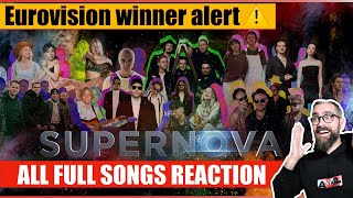 SUPERNOVA 2024 ALL 15 SONGS REACTION amp ANALYSIS  Latvia Eurovision 2024 [upl. by Sahcnip119]