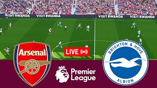 LIVE Arsenal vs Brighton Hove Albion Premier League 2425 Full Match  Video Game Simulation [upl. by Noskcaj]