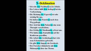 NDeklination im Akkusativ Dativ und Genitiv grammatik deutschc1 deutschb2 c1 germangrammar [upl. by Anne]