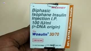 New Wosulin 3070 Injection  Biphasic Isophane Insulin Injection Ip 100 IUml Uses  Wosulin 3070 [upl. by Ayala]