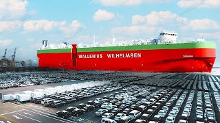 How the Biggest Ro Ro Ship Transport Millions of Cars  Car Carrier Ship [upl. by Anirehs]