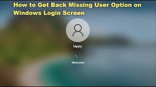 How to Fix the ‘Switch user’ Option Missing from Windows Login Screen  Windows 1110 [upl. by Ellwood383]