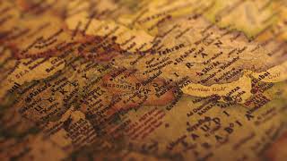 Antique Arabia map Historical animation Fly over the map  Video Background Stock Footage Free [upl. by Nosned]