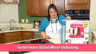 Farberware Stand Mixer Unboxing  Stand Mixer Review  Amy Learns to Cook [upl. by Hardin382]