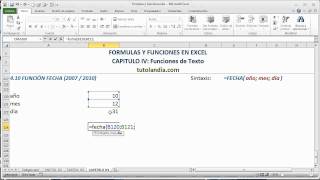 410 Función Fecha Fórmulas y Funciones en Excel [upl. by Genesia]