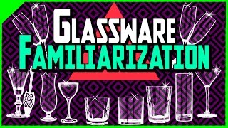 Glassware Familiarization  Bartending School [upl. by Arvy]