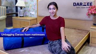 Unbagging Darzee Foam Mattresses  Best Memory Foam Mattresses [upl. by Karalee906]