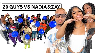 20 GUYS VS 2 INFLUENCERS NADIA amp ZAY [upl. by Lindeberg]